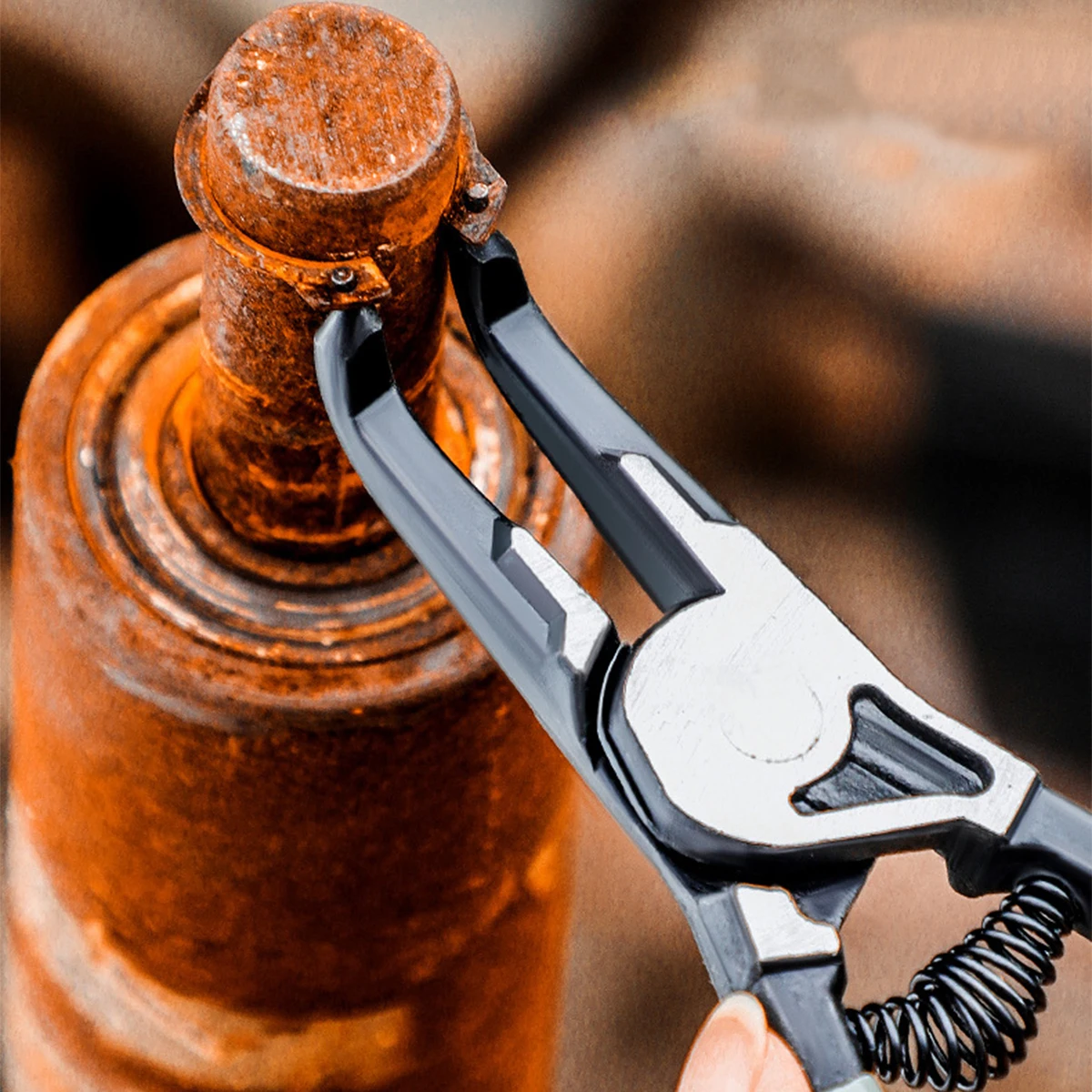 Snap Ring Pliers 7 inches Internal/External Heavy Duty for Ring Remover Retaining Straight Bent Lock Pliers Set Circlip Pliers
