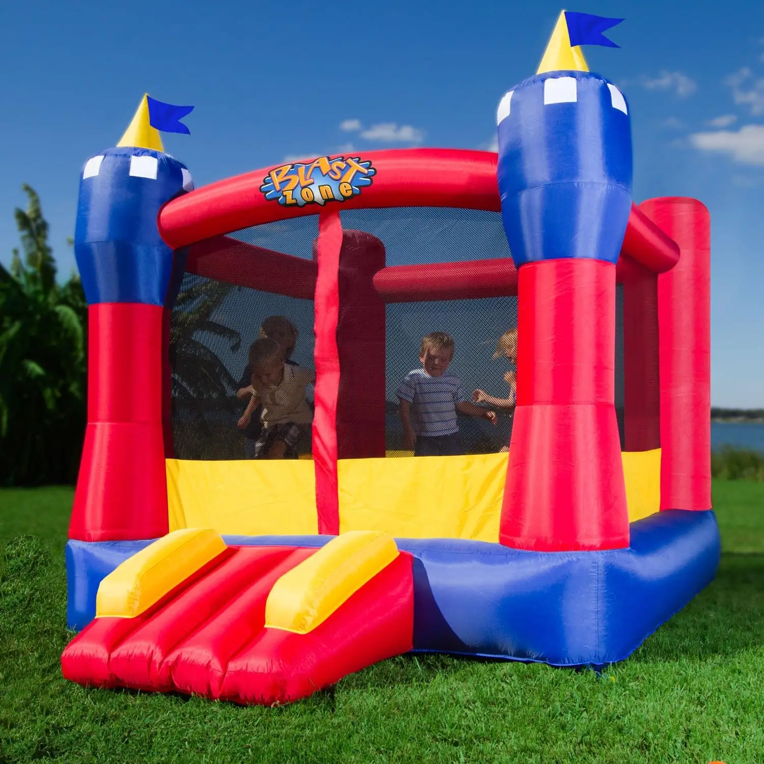 Magic Castle - Inflatable Bounce House with Blower Premium Quality  Indoor/Outdoor  Portable  Sets Up in Seconds