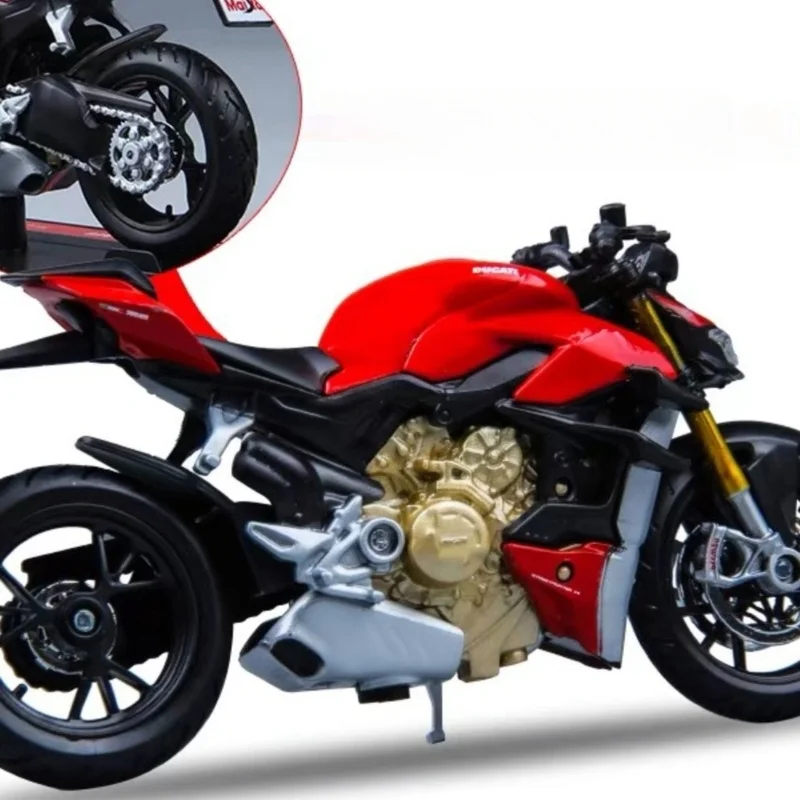 Maisto 1:18 Ducati Super Naked V4 S-Red Motorcycle Toy Model Alloy Ornament Collection Birthday Gift Office Home Decoration