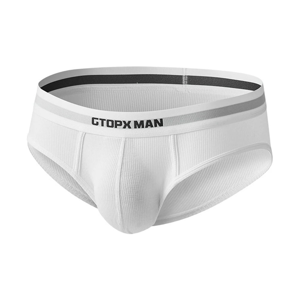 Breathable Briefs Bulge Pouch Regular Length Sexy Style Solid Color Sexy Breathable Underwear Briefs Casual Use