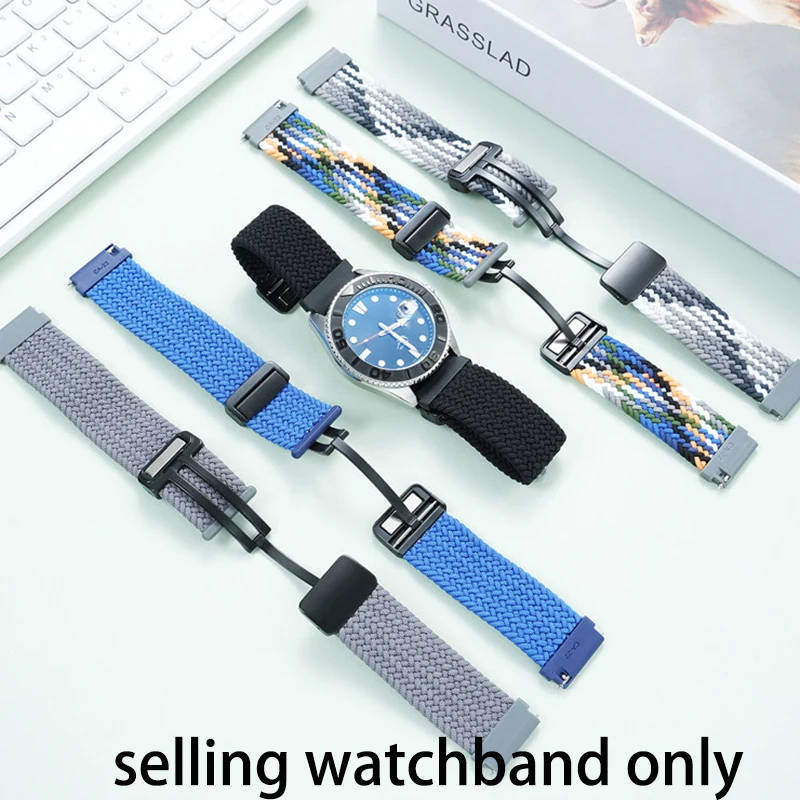 For Casio MDV-106/MDV-106B Swordfish Series Magnetic Absorbing Strong Elastic Nylon Strap 22mm Men's watchband Waterproof