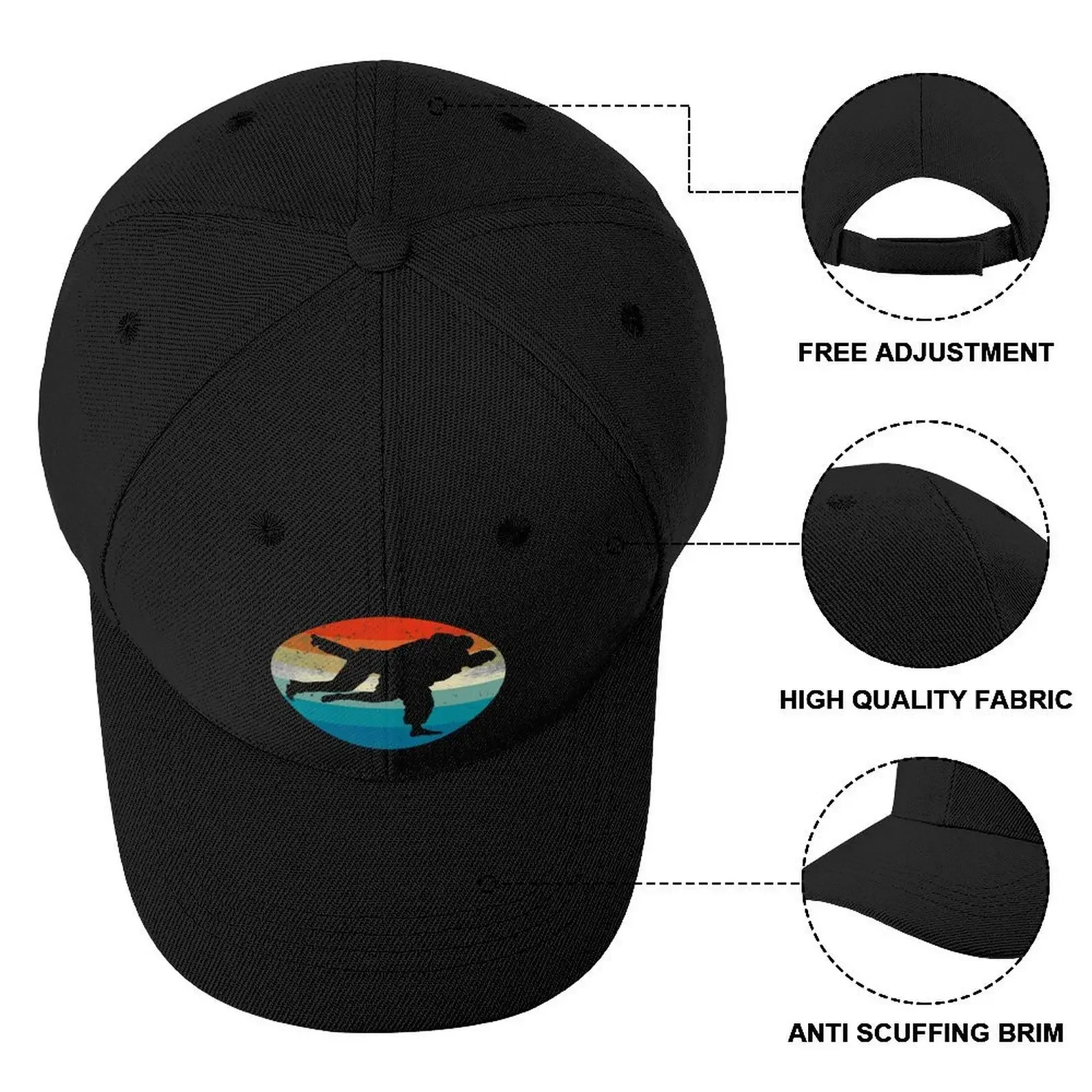 BJJ Brazilian JiuJitsu Retro Vintage Sunset Baseball Cap Fishing cap Fluffy Hat Golf Hat Man Anime Golf Women Men's