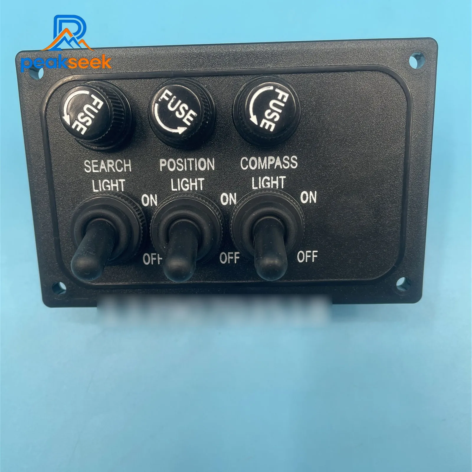 PeakSeek 2-Wire 3-Wire 4-Wire 5-Wire Combination Switch BK Waterproof Lifeboat Switch for Position/Compass Light Control