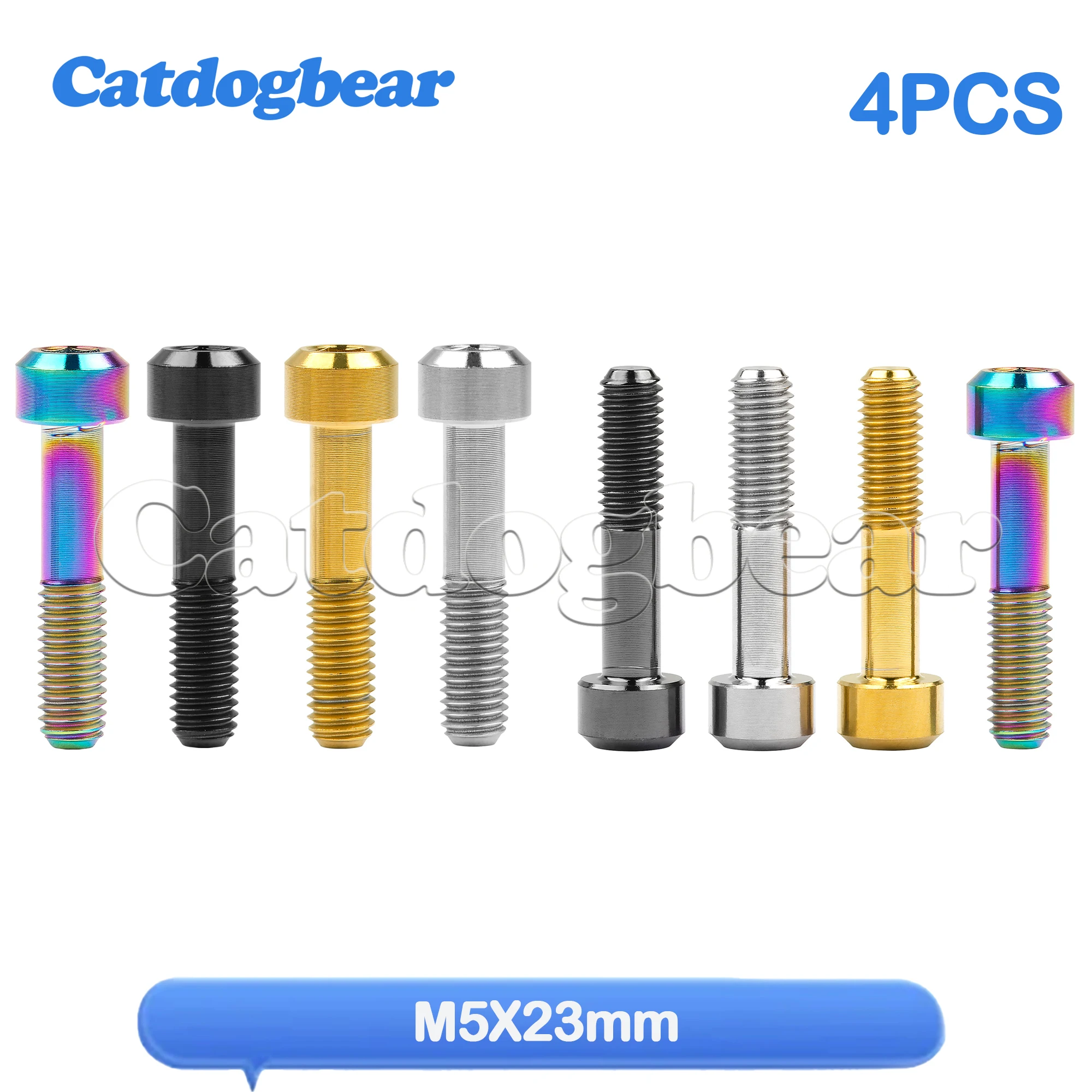 

Catdogbear 4PCS Titanium Bolt M5x23mm Column Head Screws for Fasteners Bike Disc