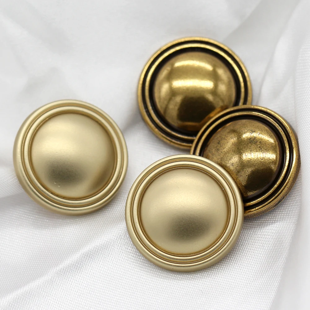HENGC 15/18/20/23 mm runde Pilz-Gold-Metallknöpfe für Kleidung, modisch, weiblich, Mantel, Jacke, Winterdekorationen, Nähen, Basteln – Detail 11