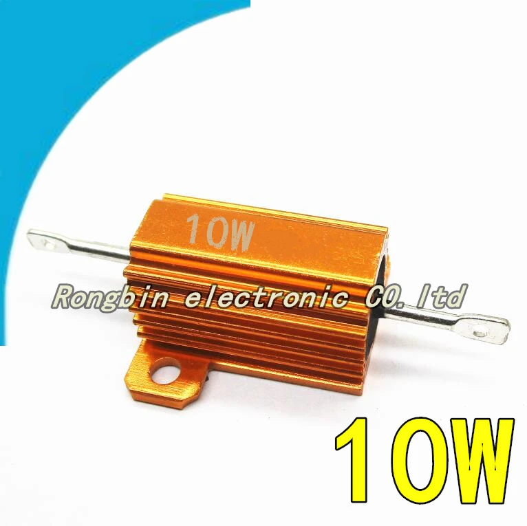 10W RX24 Aluminum Power Metal Shell Case Wirewound Resistor 0.1R 0.5R 1R 3R 4R 8R 10R 20R 30R 50R 100R 200R 300R ohm