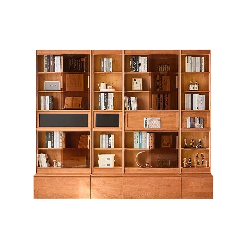 カスタマイズ可能な北欧コンビネーション本棚モダンでシンプルなリビングルームフルウォールカードシート本棚収納キャビネット