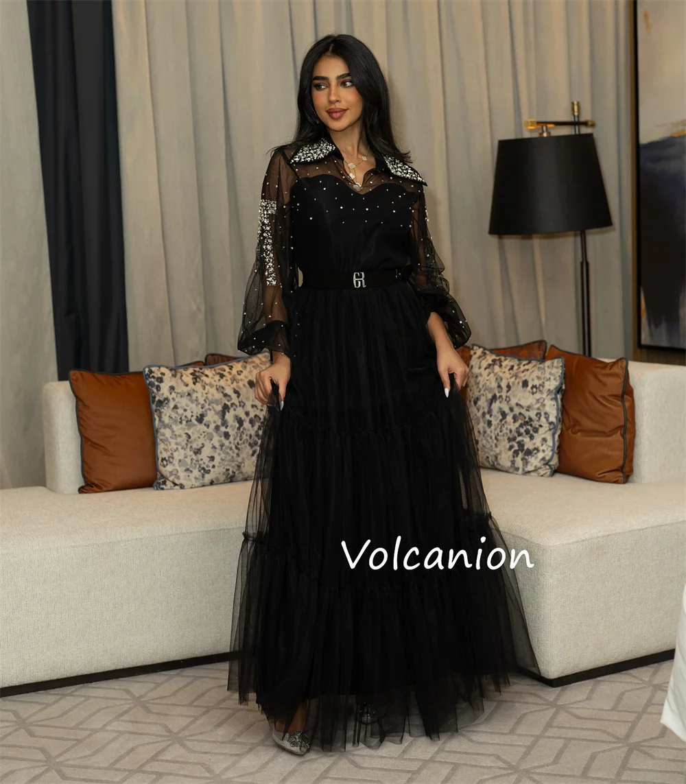 فساتين طويلة مخصصة رائعة مطرزة بالترتر على شكل حرف A ورقبة على شكل حرف V مناسبة حسب الطلب على الطراز الرسمي الحديث #3