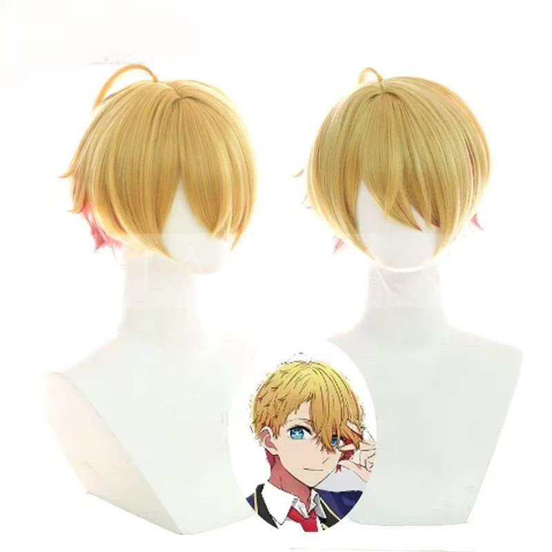 Anime Hoshino Aquamarine Cosplay Wig Aqua Short Hair Heat resistant Synthetic Fiber Wig With Rose Net Anime Party Cosplay Wig