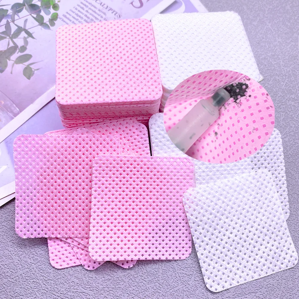 1200pcs Wipes Paper Cotton Eyelash Glue Remover Wipe Mouth Of The Glue Bottle Prevent Clogging Glue Cleaner Pads Lash Extension