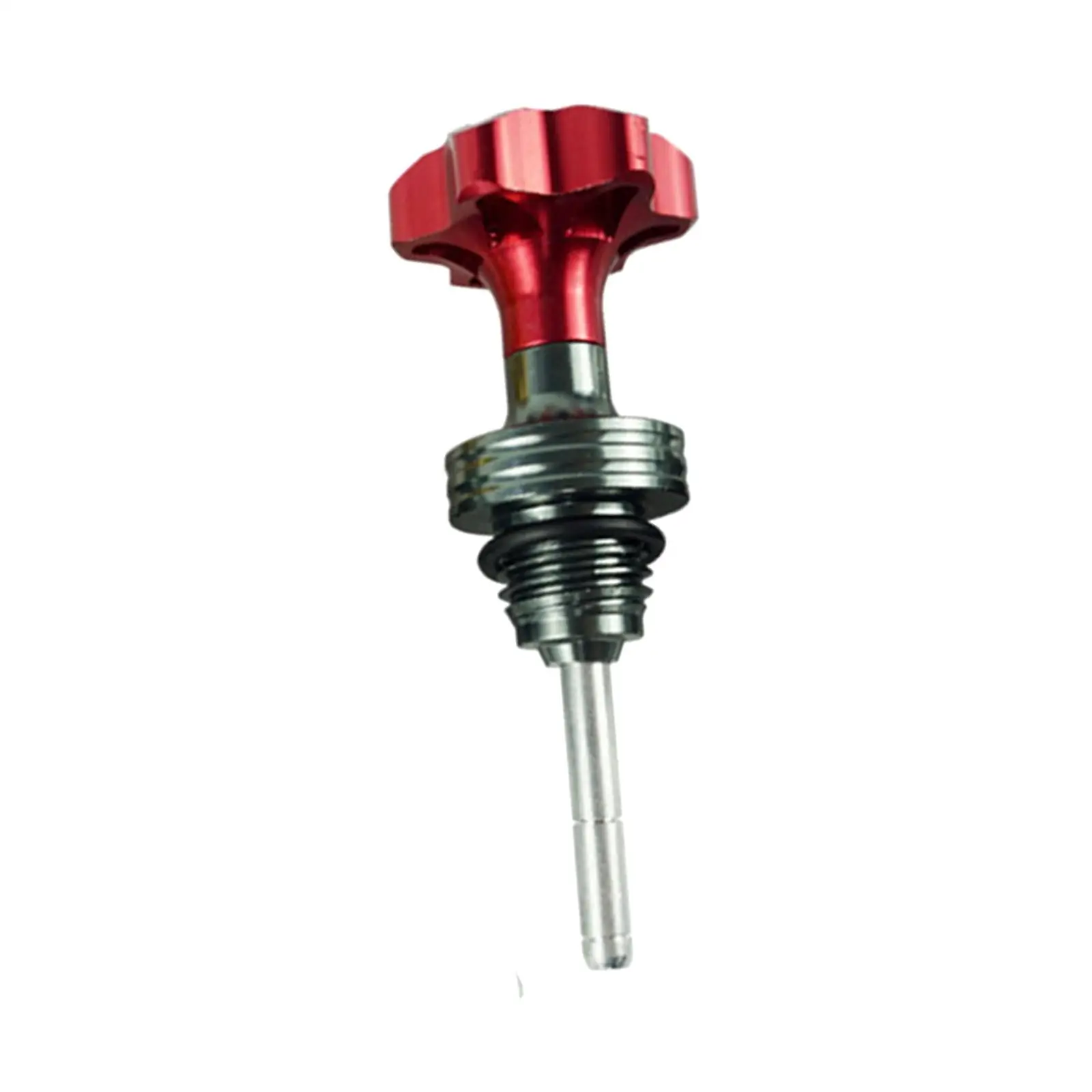 Universal Engine Oil Dipstick Cap Aluminum Alloy Oil Level Measuring Gauge Durable Replacement for 125cc Motorbike and Scooter