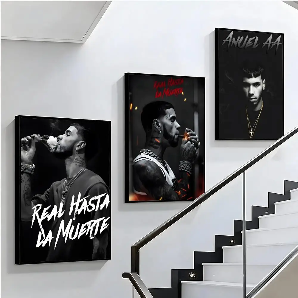 music Anuel AA Poster HD Poster Sophisticated Modern Aesthetic Wall Art For Living Room Bedroom Office Cafe Decor Ideal Gift
