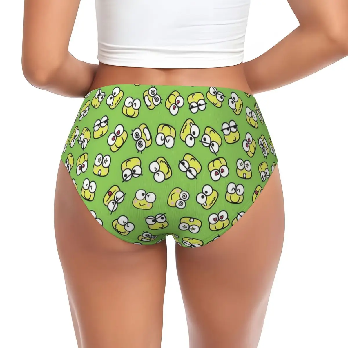 Custom Keroppi Briefs Underwear Womens Breathable Stretch Anime Panties