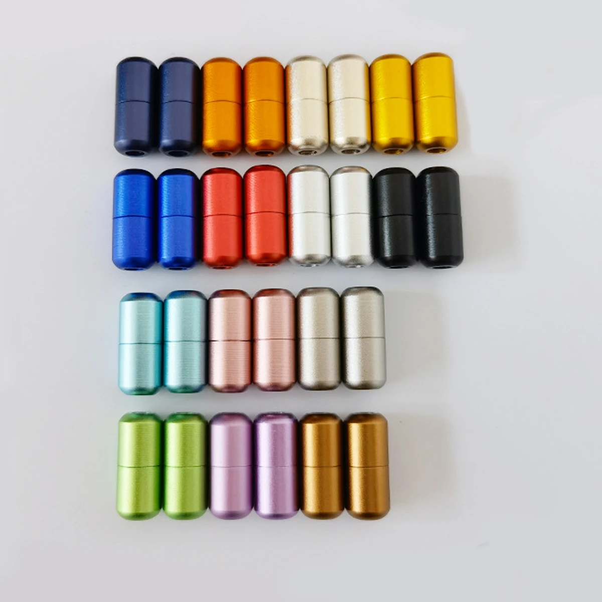 5 Pairs Colorful Aluminum Lazy Shoelace Capsule Buckles No Tie Fasteners Fit Flat Shoelaces Shoe Accessories