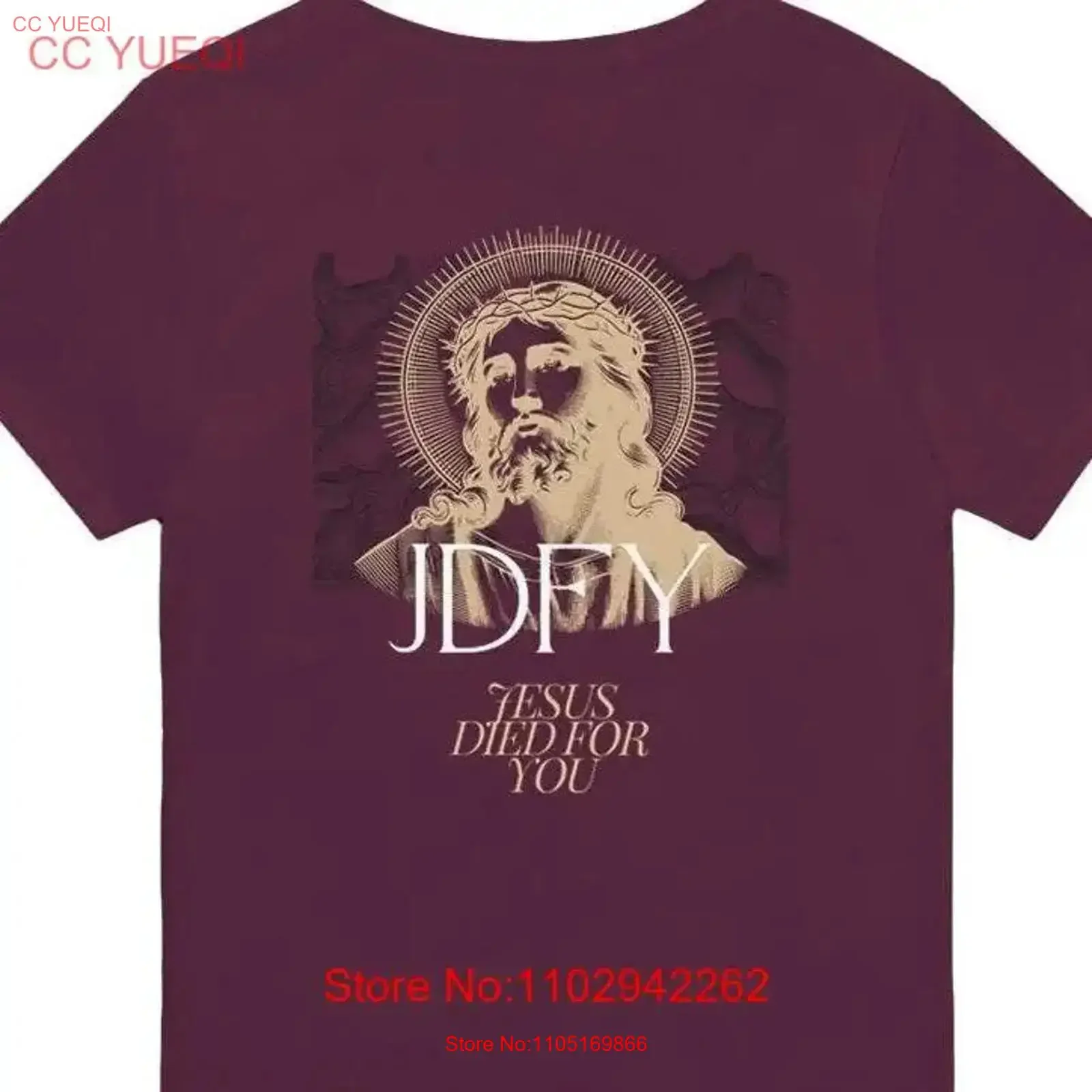 

Футболка Christ's Sacrifice, христианская одежда, одежда с изображением Иисуса, винтажная стираная повседневная унисекс, дышащая, универсальная