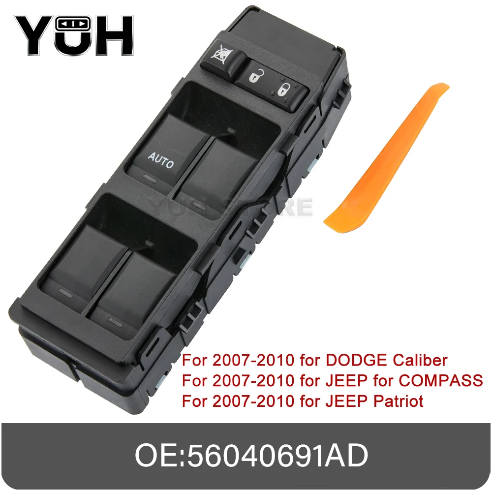 56040691ad para dodge calibre para jeep para compass patriot 2007 2008 2009-2010 substituição do interruptor da janela 56040691ab