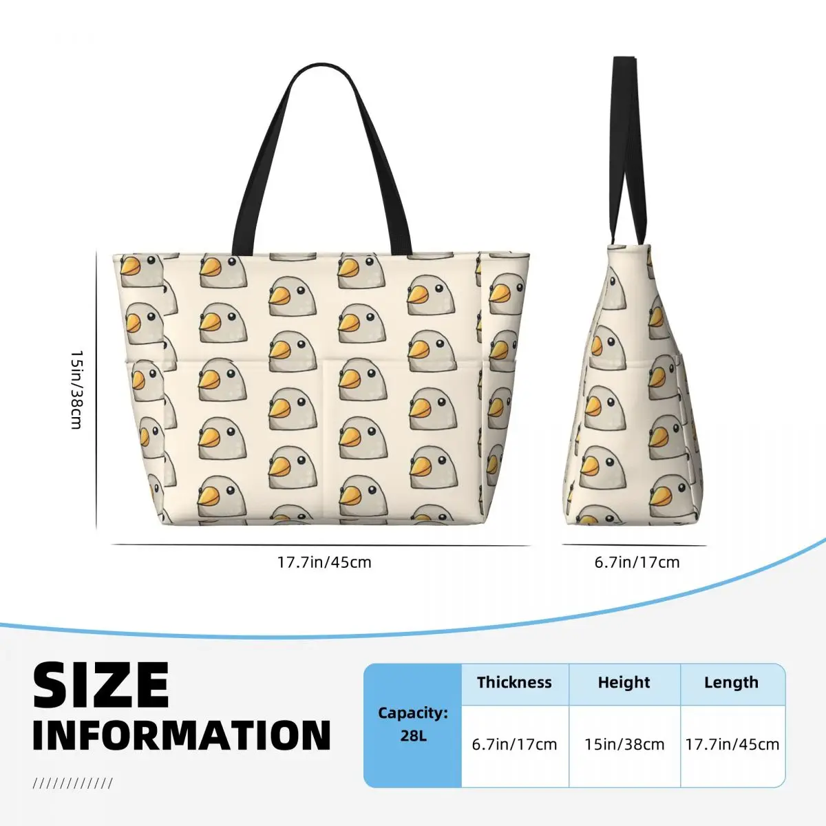 Bird Whatsapp Beach Travel Bag, Tote Bag Popular Practical Sports Shoulder Bag Multi-Style Pattern