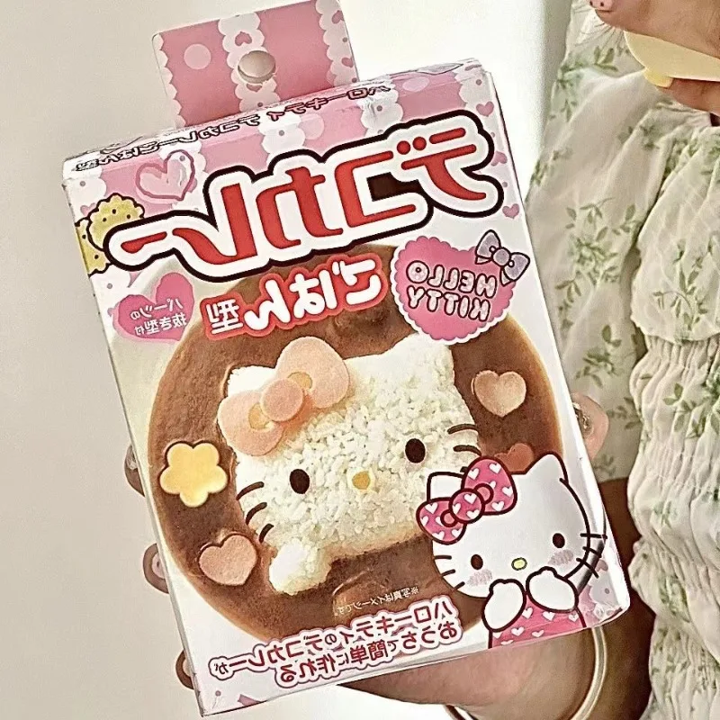 

2025 Japanese Sanrio Cartoon Hello Kitty Rice and Vegetable Roll Mould Kawaii Baby Bento Mould Children DIY Rice Mould