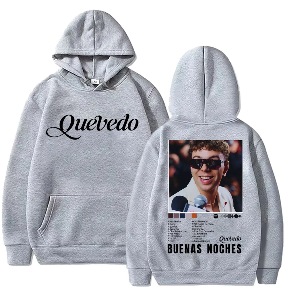 مغني الراب Quevedo Buenas Noches ألبوم هوديس الرجال موضة الهيب هوب البلوز الصوف عادية المتضخم البلوفرات الشارع الشهير الهدايا