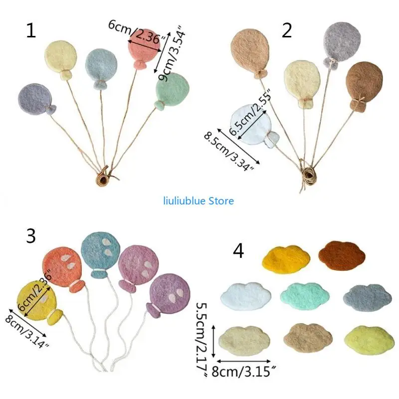 بالون من الصوف للأطفال/ديكورات سحابية للتصوير الفوتوغرافي للرضع حديثي الولادة 62CF