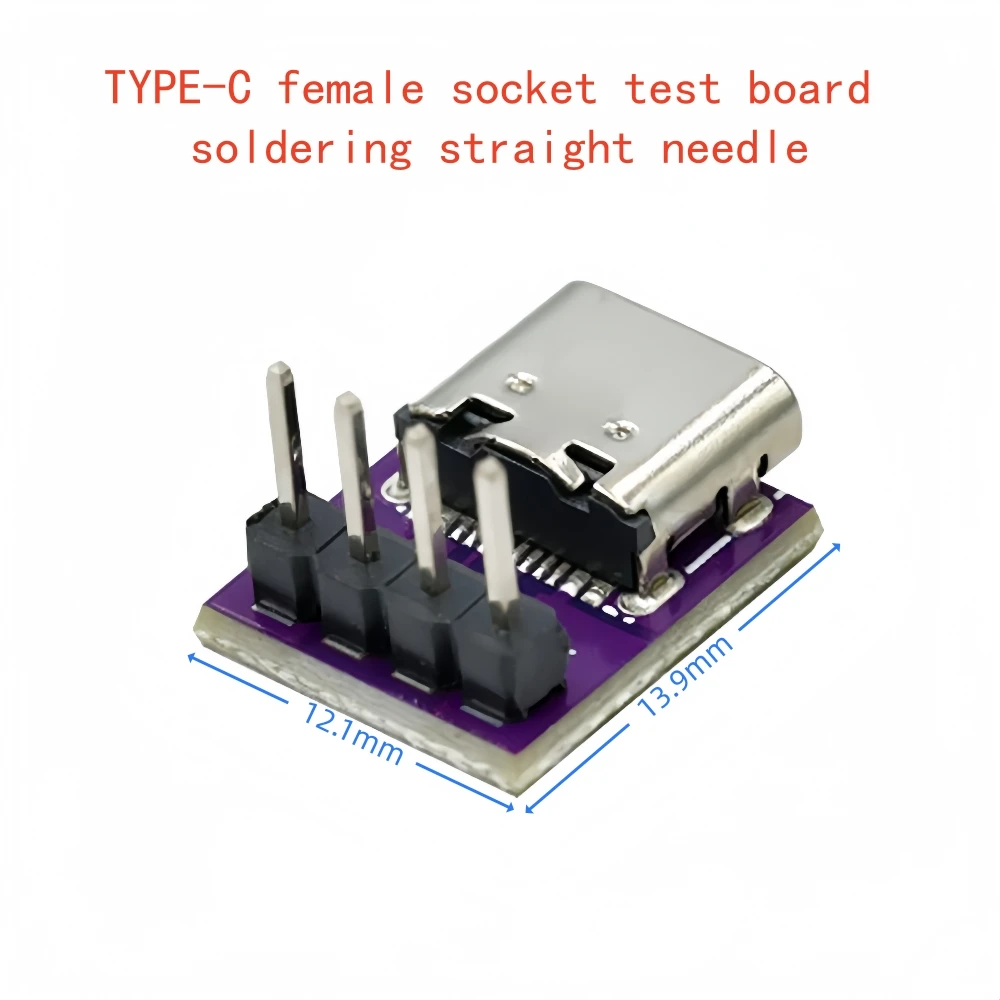 TYPE-C-Buchsen-Testplatine, beidseitig einsetzbare USB3.1 16P auf 2.54 Hochstrom-Stromadapterplatine – Detail 3