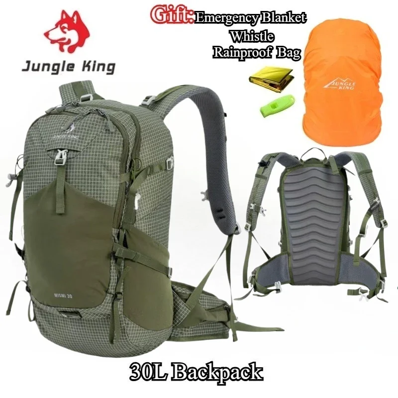 jungle-king-cy6601-hiking-bag-30l-ultralight-for-men-women-large-capacity-trail-running-camping-backpack-nylon-bag-5-colors