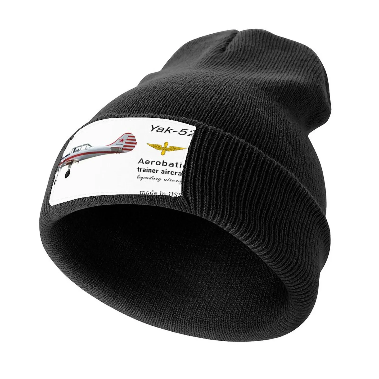 

Yak-52 Knitted Cap black custom Hat Women's Men's