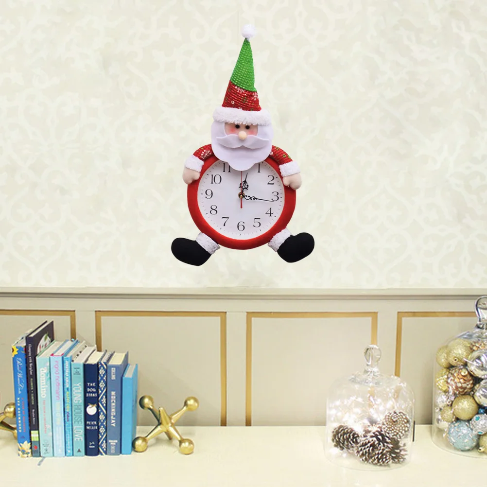 

Snowman Christmas Electronic Clock Acrylic Wall Hanging Old Man Santa Claus Desk Decoration Living Room Clock Festive Party