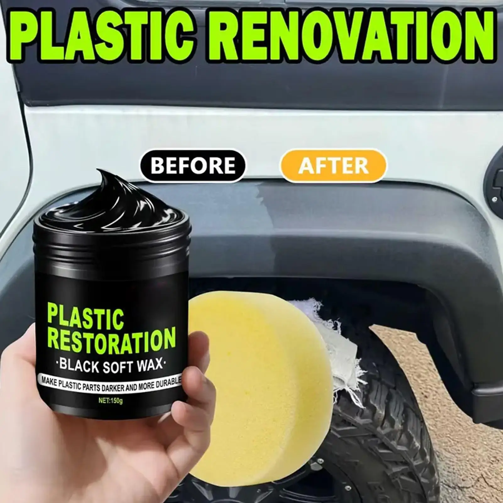 Picture 3: 150g Car Rubber Restorer Repair Wax long-lasting ceramic coating And refinishing paste for Cleaning Detailing Care Maintenance