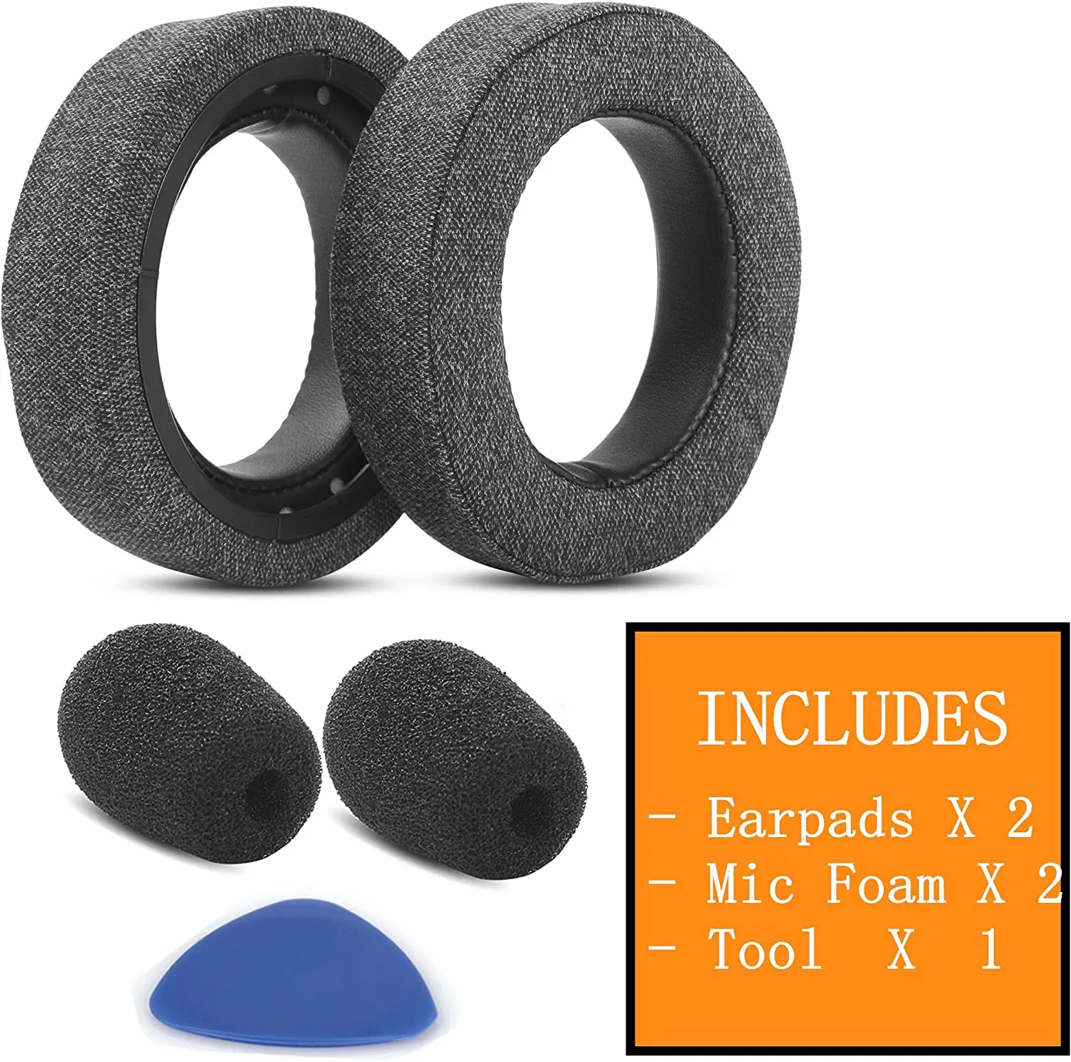 HS7 Ear Pads Ear Cushion Replacement Compatible with Corsair HS70 HS50 HS60 Pro HS75 XB Headphones Thicker Fabric Earpad