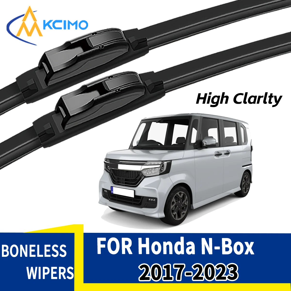 Clear Vision Rain or Shine 2Pcs Front Wiper Blades For Honda N-Box JF3 4 2017-2023 All-Weather Durability Safe Driving