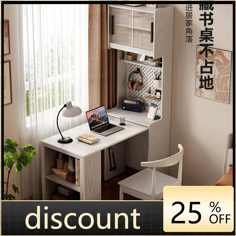 CX against the wall Solid wood household telescopic learning computer desk corner bookshelf