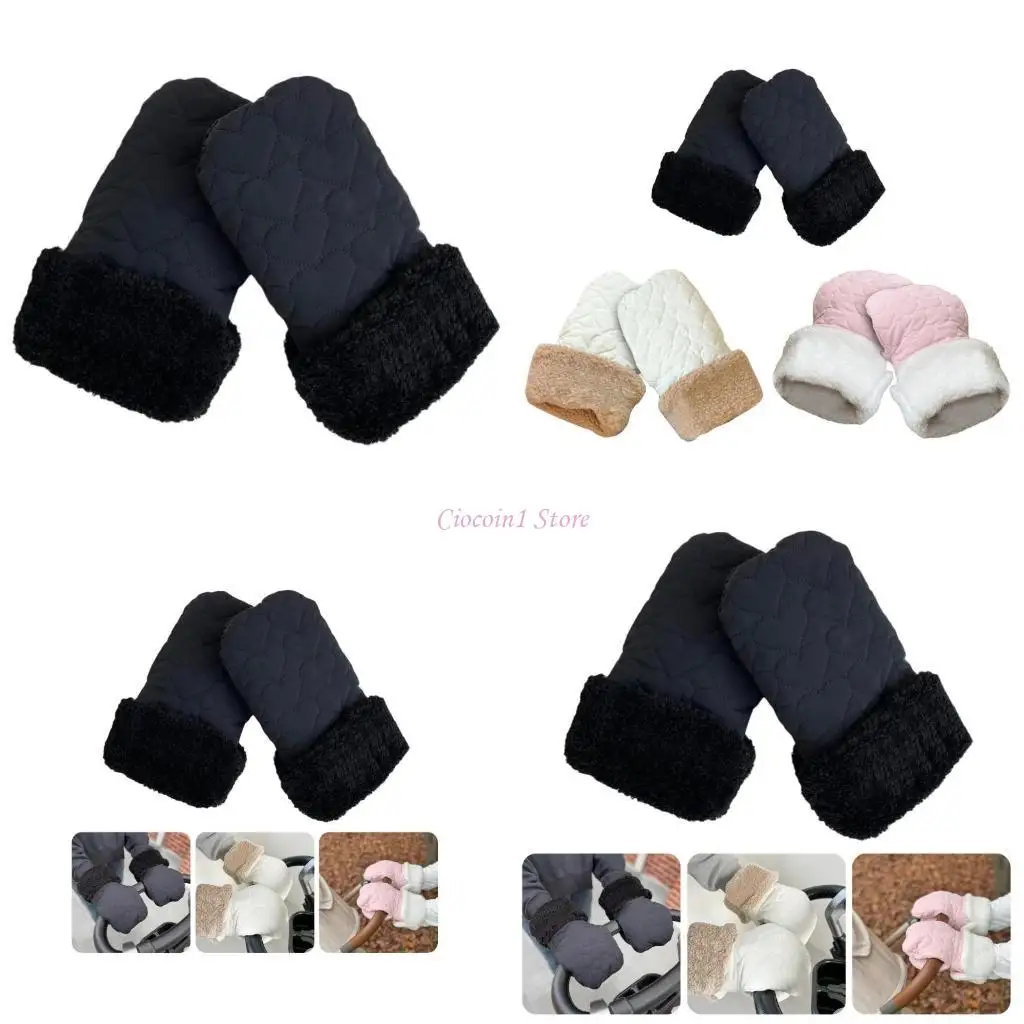 Y1UB 1 Pair Cosy Infant Strollers Mittens Keep Hands Warm In Winter Comfortable Feel