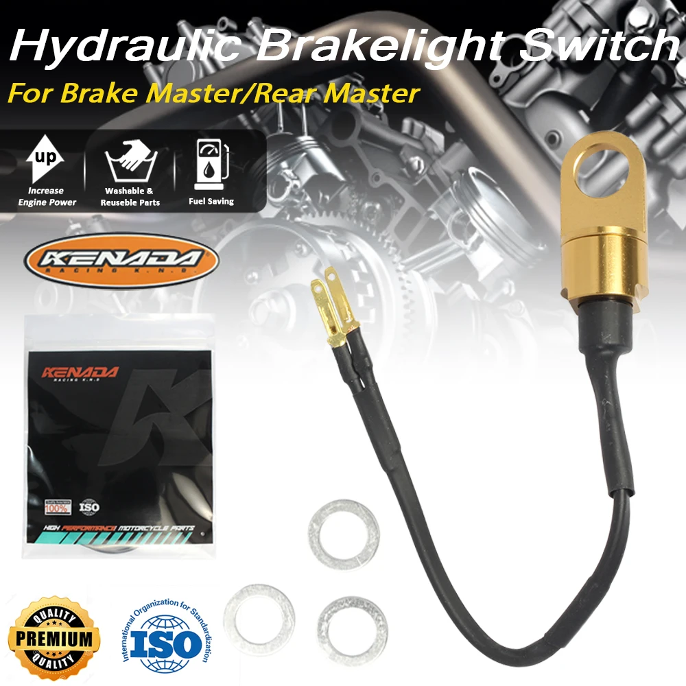 

KENADA Hydraulic Brake Stop Light Switch, Universal Fit for Front/Rear Master Cylinder