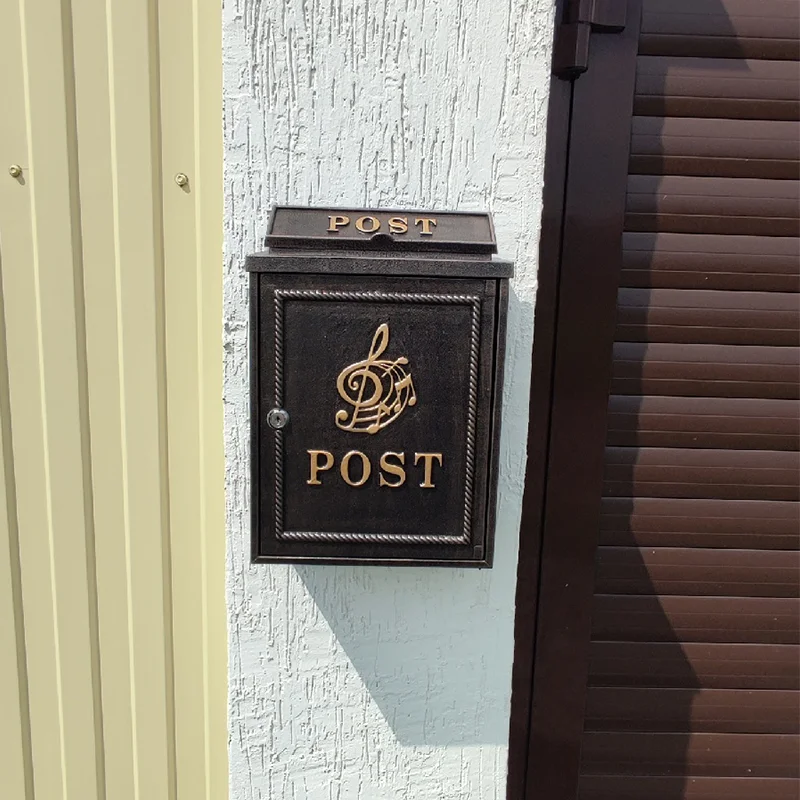 

Decorative Rural Mail Box, Classic Metal, Aluminium Letters, Wall Mounted Mailbox, Garden