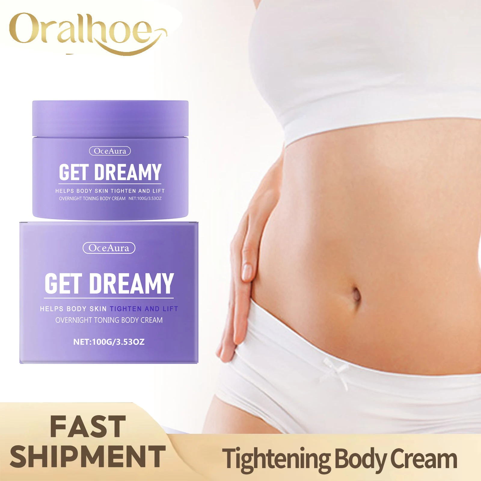 Crema Moldeadora, Mejora la Piel Flácida, Reafirmante, Hidratación Profunda, Tensa la Cintura, Glúteos y Muslos, Crema Corporal Tonificante Nocturna