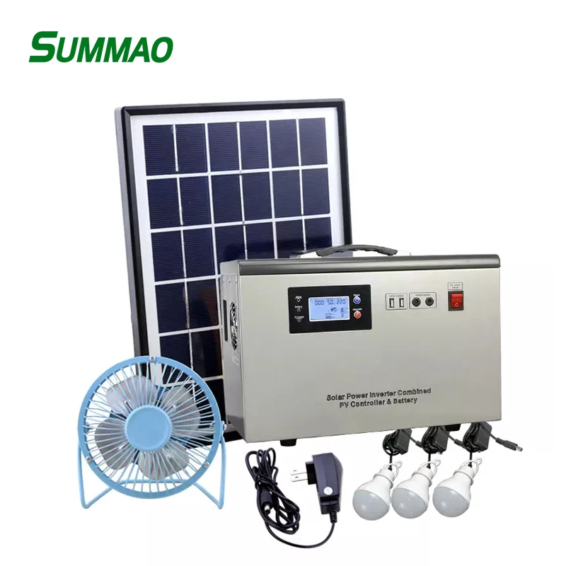 

Portable 500w home lighting solar system: