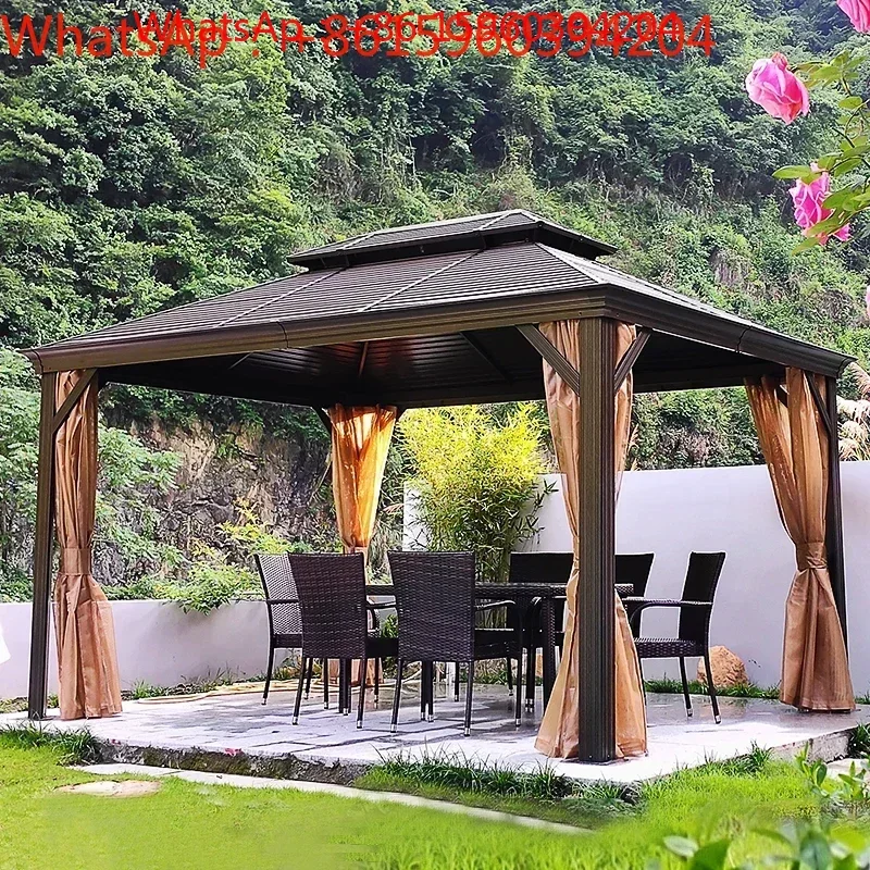 Customized aluminum alloy pavilion, rural outdoor villa assembly, sunshine house, garden, pavilion, tent, outdoor pavilion