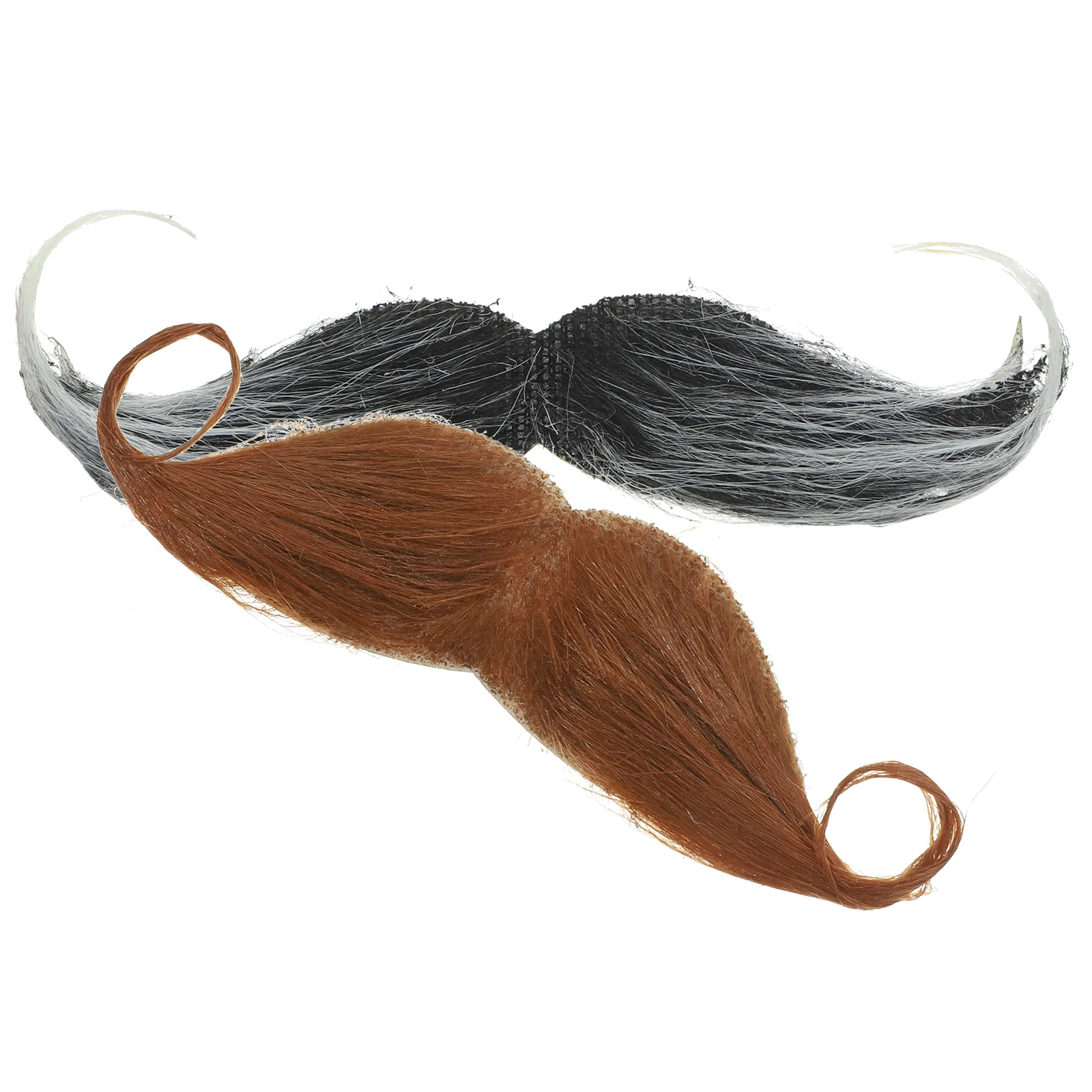 

2 Pcs Halloween Beard Fake Black Grooming Kit for Men Performance Cosplay Funny Mustache Christmas