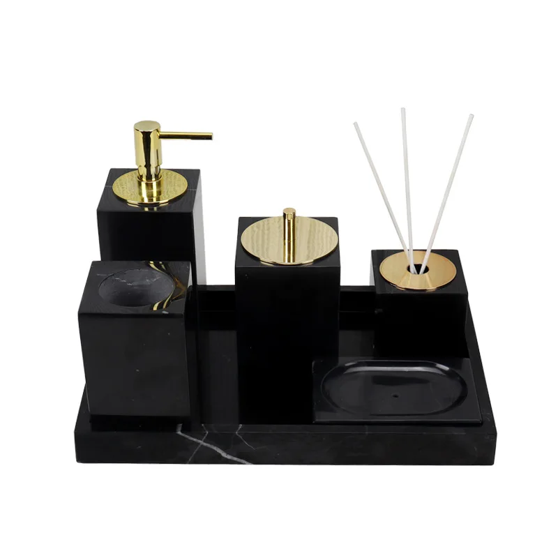 Modern light luxury marble lotion bottle household hotel washbasin bathroom