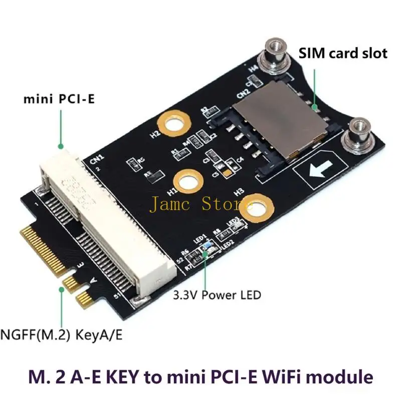 LX0B PCIe To A/E Adapter For Wifi 3G 4G Module No Additional Power Required