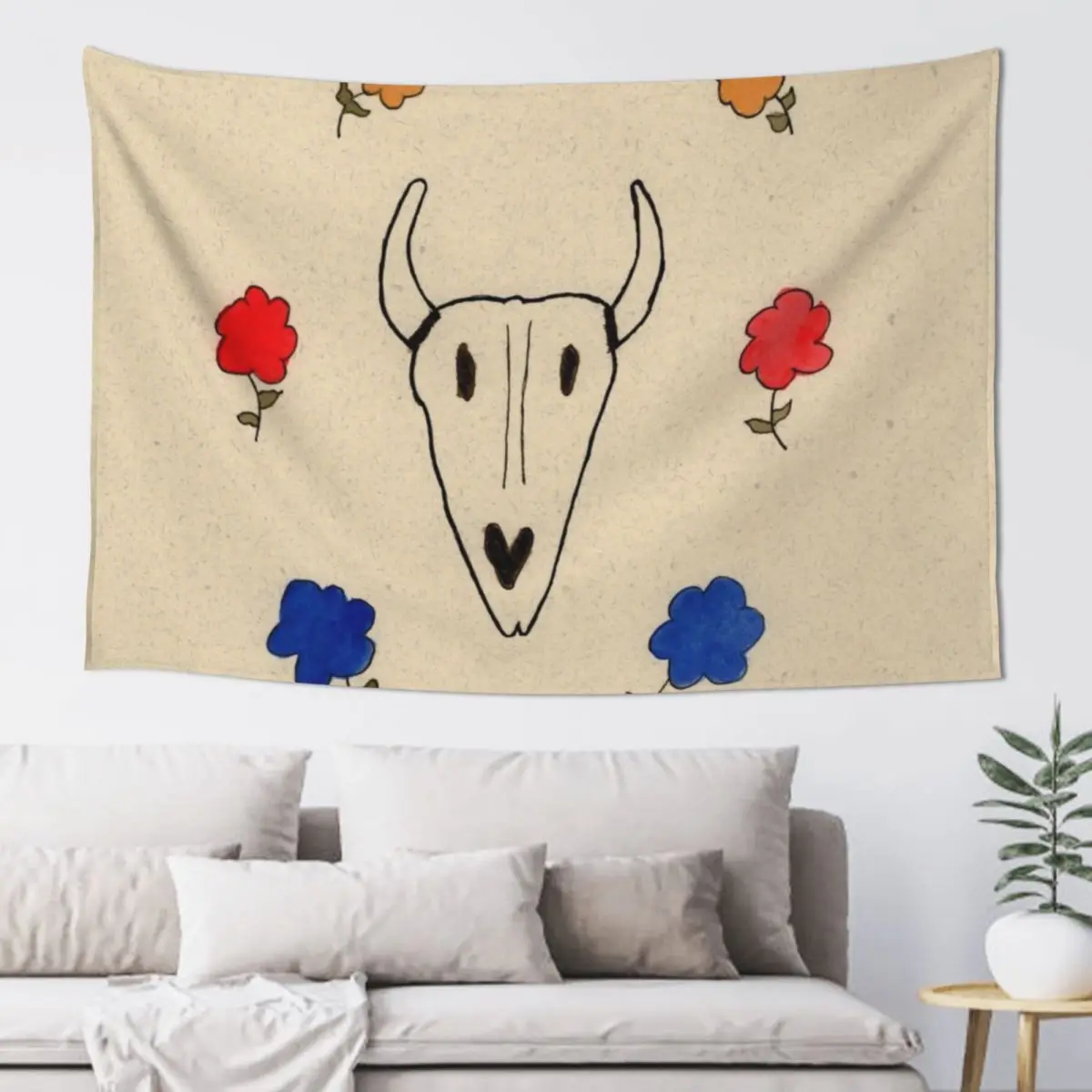 

Skull Friend Tapestry Room Decor Korean Style Japanese Room Decor Home Decor Aesthetic Tapestry