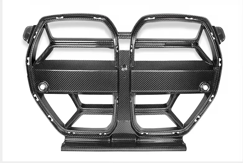 Europe Style Carbon Black Front Lip Bumper Accessories for BMW M3 M4 G80-Knitted Carbon Fiber