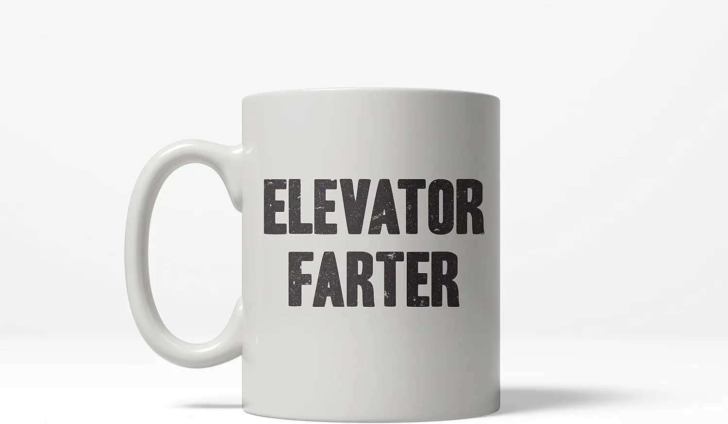 Crazy Dog T-Shirts Elevator Farter Funny Gross Farting Bathroom Humor Ceramic Coffee Drinking Mug - 11oz