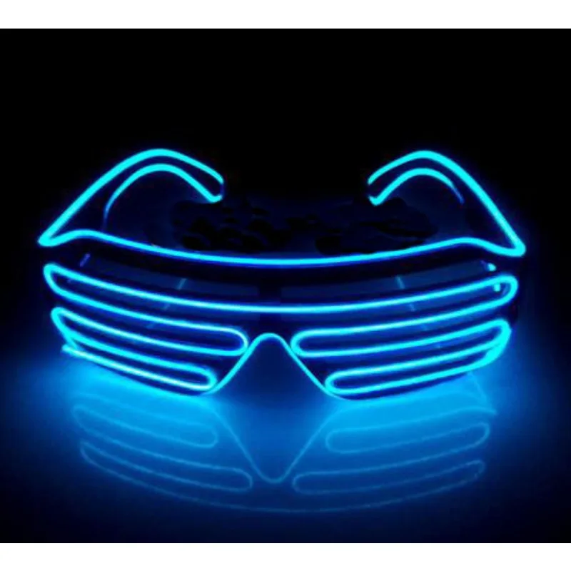 

LED Shutter Glasses EL Glowing DJ Concert Party KTV Atmosphere Props Luminous Eyewear for Festival Nightclub Festive Supplies