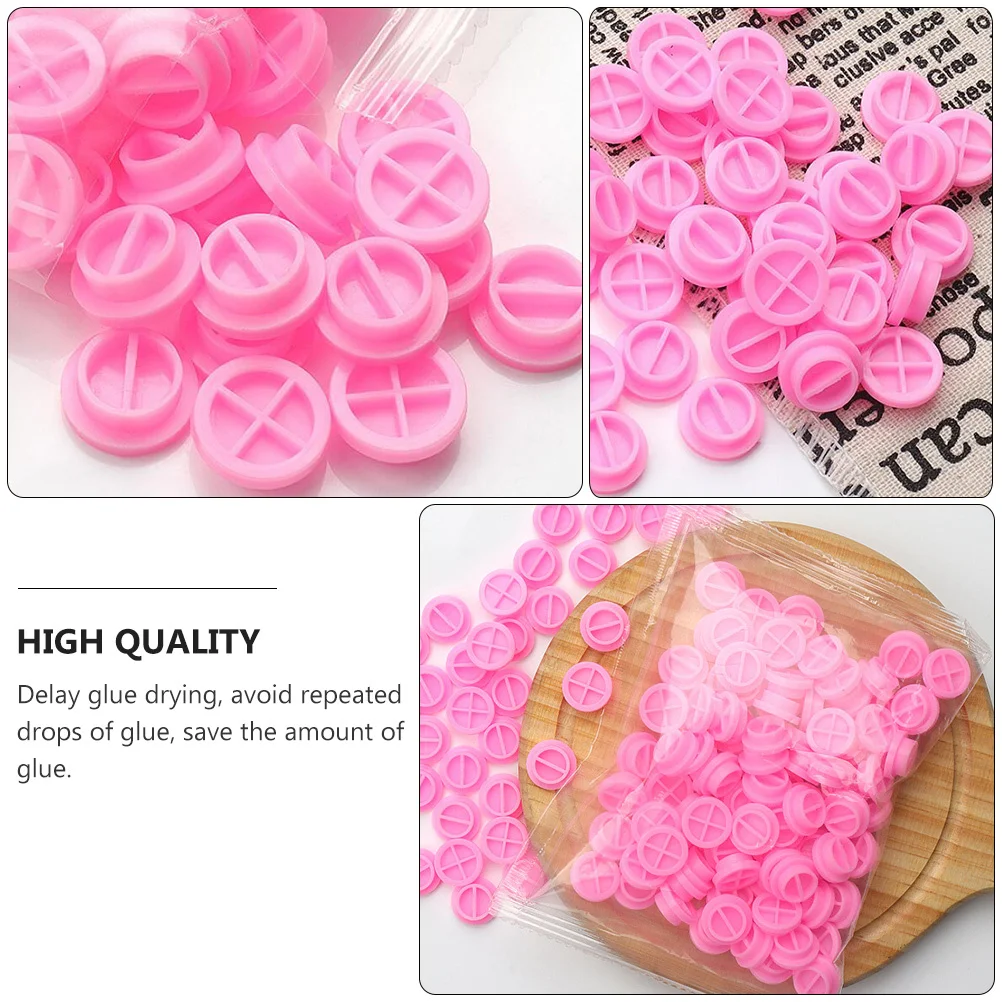 100 個植栽まつげカッププレミアム素材長時間遅延接着剤乾燥小型サイズ使いやすいエクステンション用メイクアップツール