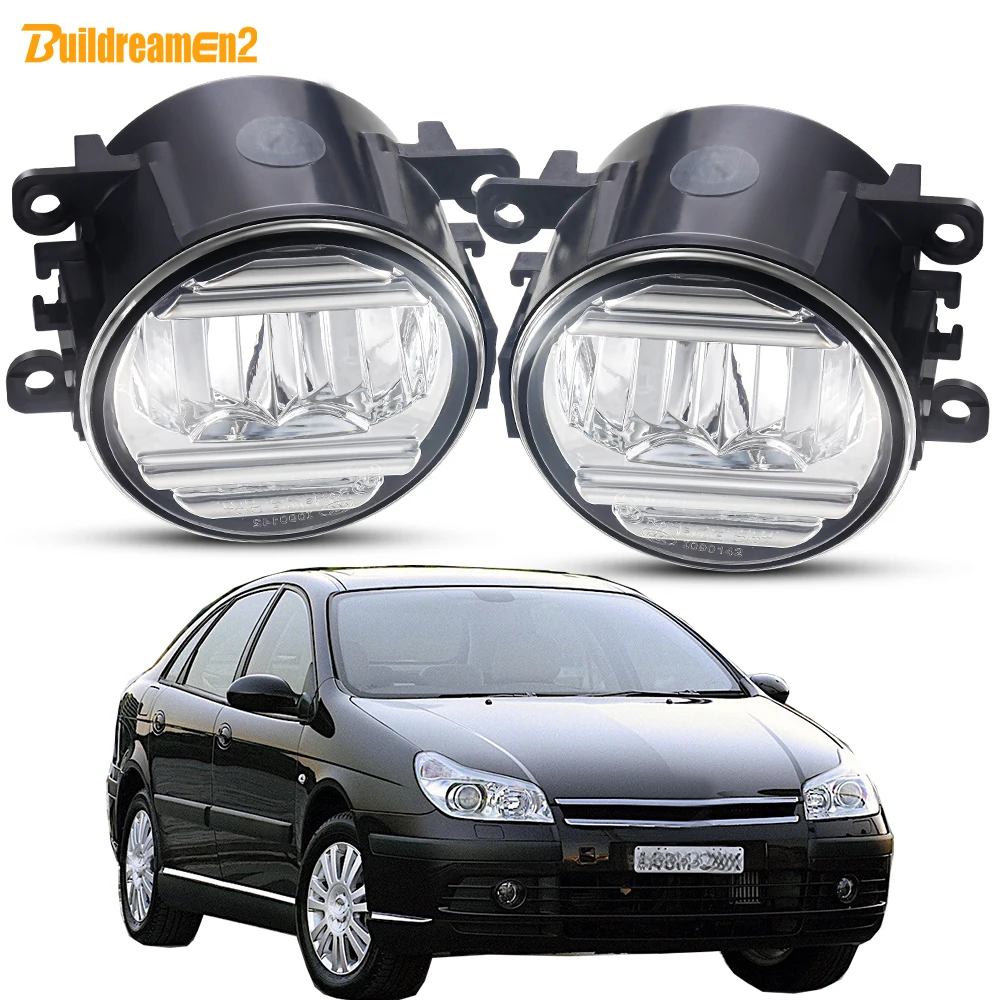 2 Pieces 30W H11 Fog Light Assembly For Citroen C5 II Break Hatchback 2004-2015 Car External LED Fog Driving Lamp DRL Styling