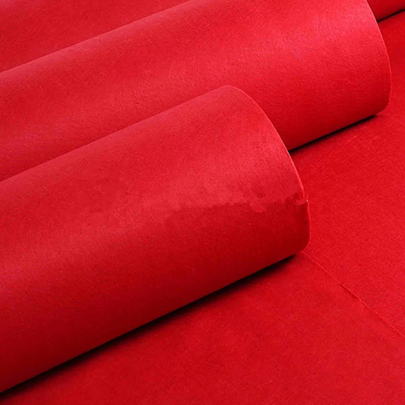 Travel Red Carpet Wedding Carpet Disposable Red Carpet Exhibition Carpet Wholesale Corridor Stairs Pad  1.0mm.