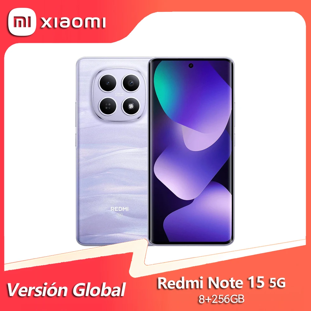Xiaomi Redmi Note 15 5G, Snapdragon 6 Gen 3, Pantalla AMOLED de 6.77″, 12…