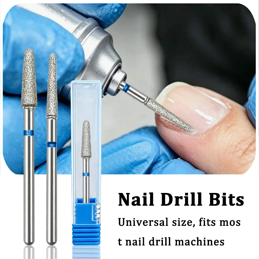 1/2Pcs Milling Cutter For Manicure Electric Nail Drill Bits Accessory Pedicure Machine Nail File Gel Remover Tool